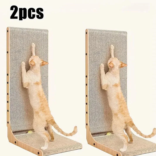 L Shape Cat Scratching Post For Indoor Use Cardboard 3 Layer