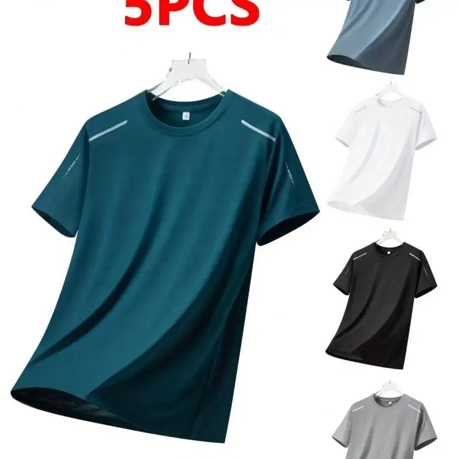 Quick Dry Breathable Athletic Tshirts For Men Running Gym Training