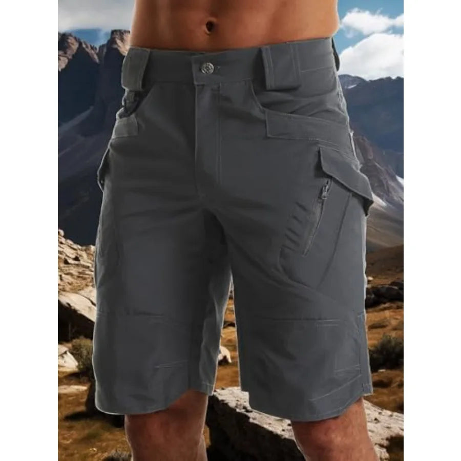 Mens Hiking Shorts Waterproof Tactical Cargo Quick Dry With Pockets
