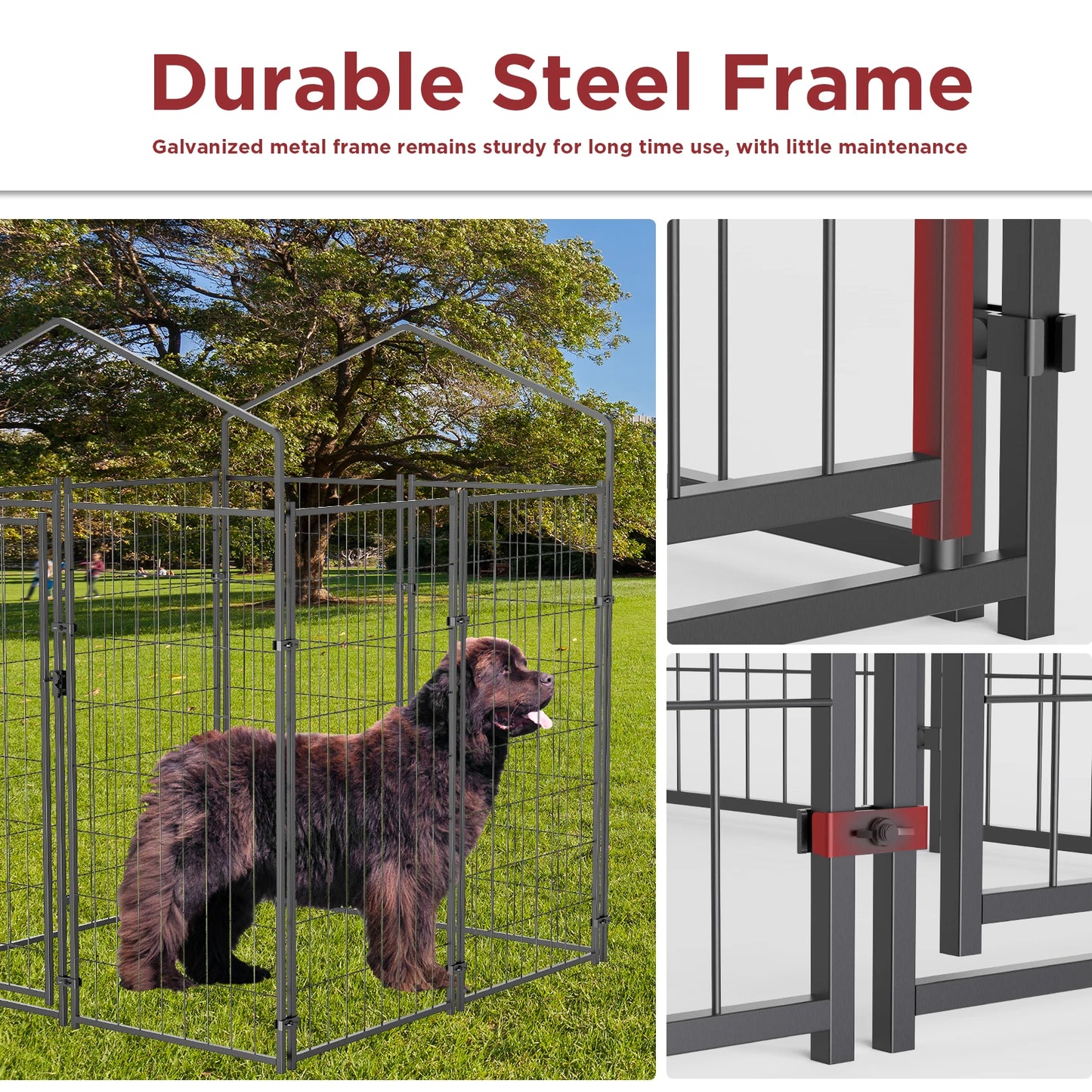 Oversized Outdoor Dog Kennel With Anti UV Waterproof Cover