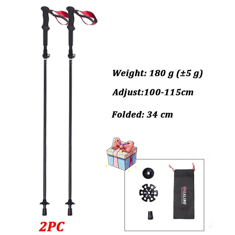 Okhealing Full Carbon Fiber Telescopic Trekking Poles