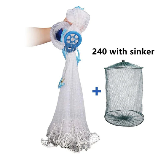 Hand Cast Net With Sinker And Without Sinker Fishing Net