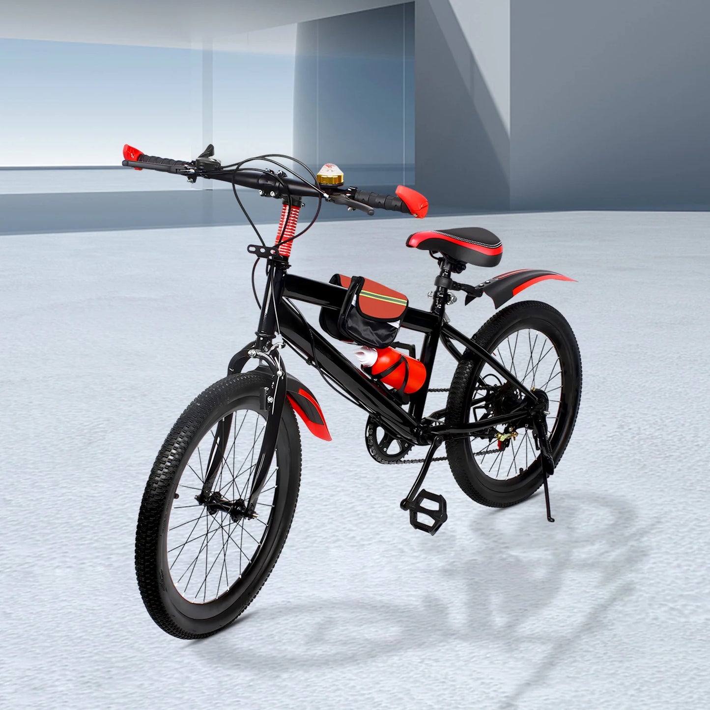 Kids Mountain Bike 7 Speed Dual Brakes With Water Bottle
