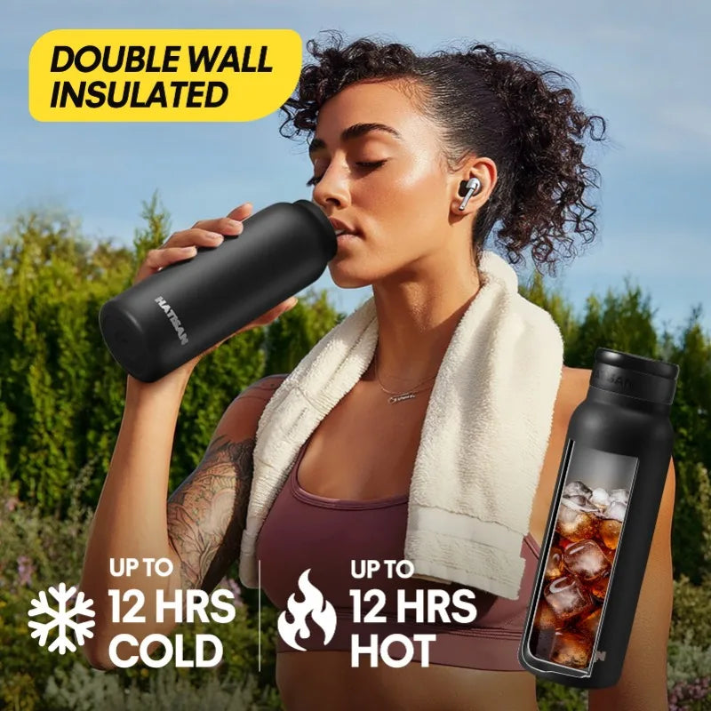 Insulated Stainless Steel Water Bottle With Magnetic Phone Holder