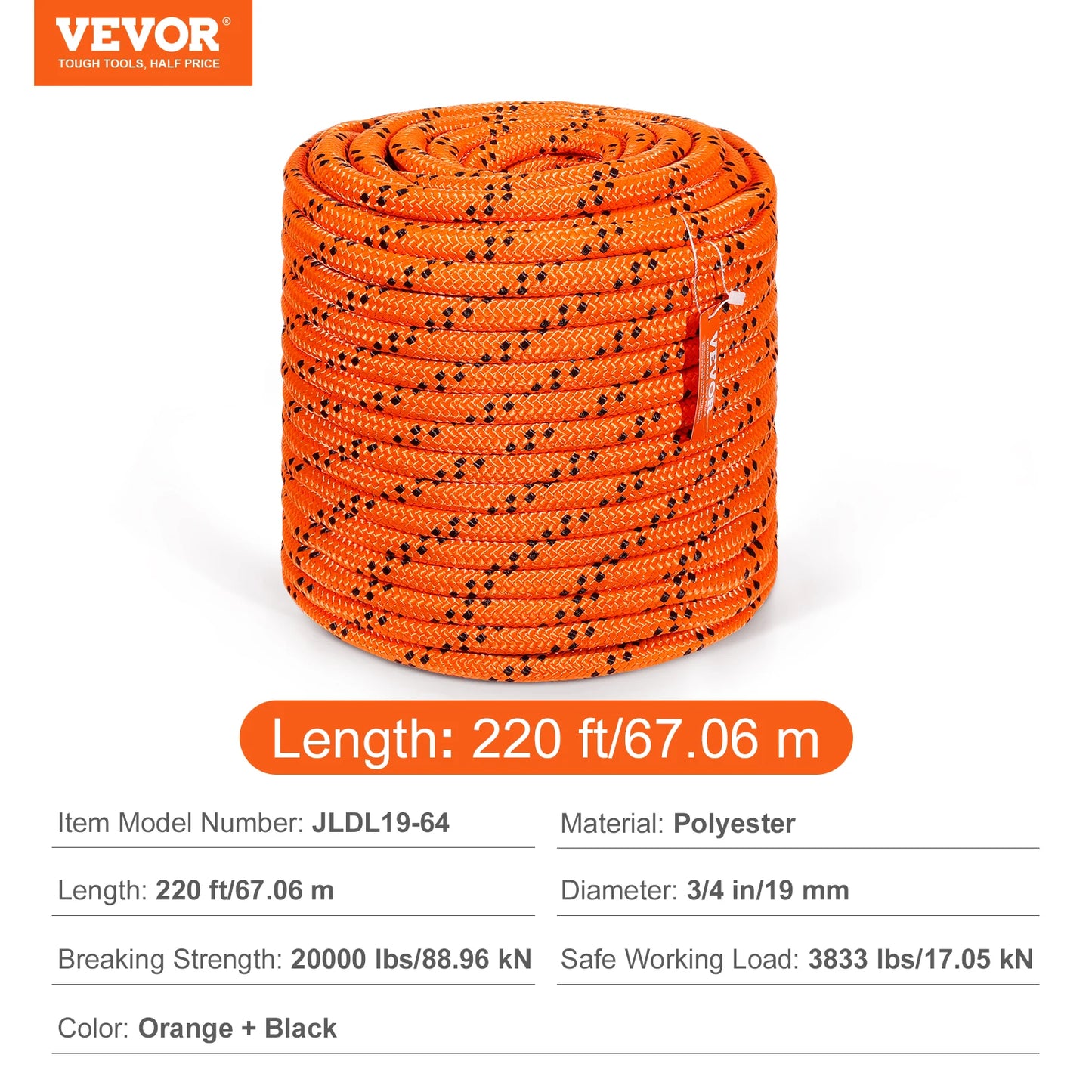 SucceBuy Polyester Rope Dual Weave For Outdoor Camping