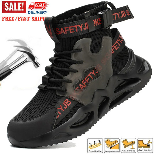 Safety Steel Toe Boots for Men Anti Slip Work Shoes