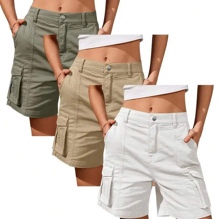 Womens Cargo Hiking Shorts Outdoor Casual Summer Activewear