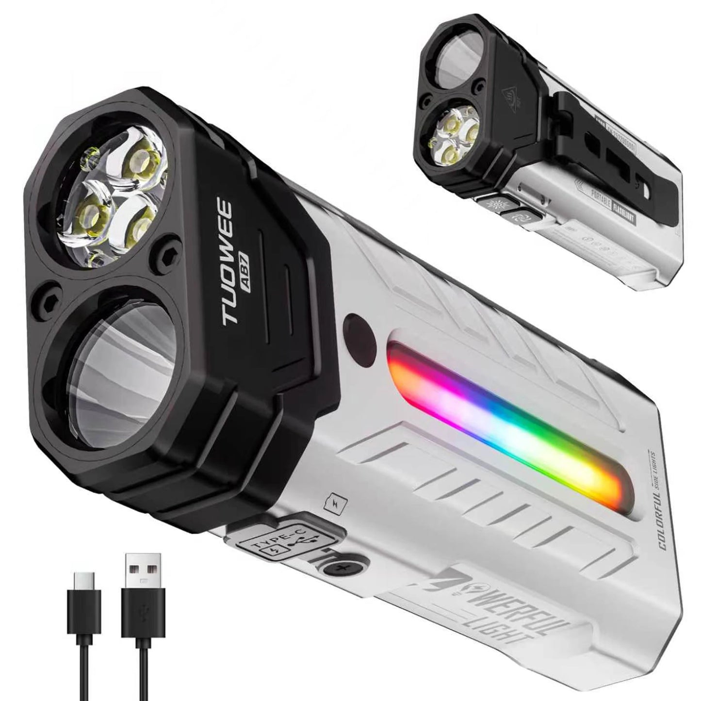 5000LM Rechargeable Magnetic LED Flashlight With 55 Modes