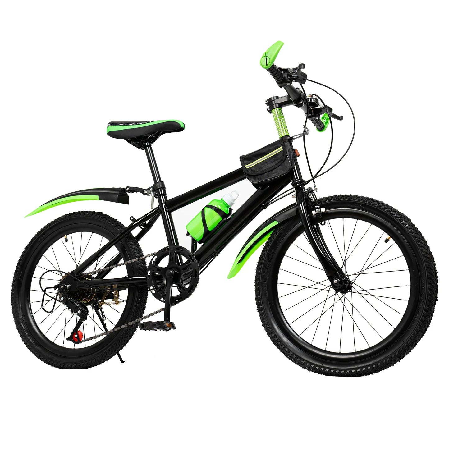 Kids Mountain Bike 7 Speed Dual Brakes With Water Bottle
