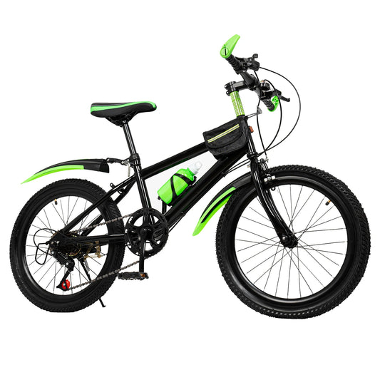Kids Mountain Bike 7 Speed Dual Brakes With Water Bottle