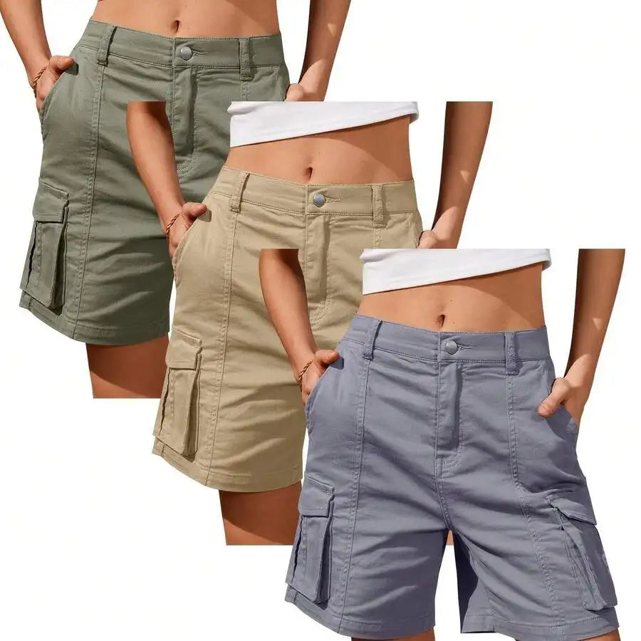 Womens Cargo Hiking Shorts Outdoor Casual Summer Activewear