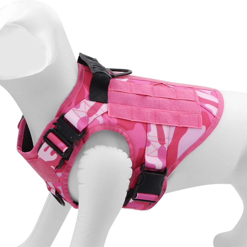 PETRAVEL Camouflage Dog Harness German Shepherd Tactical Vest Adjustable