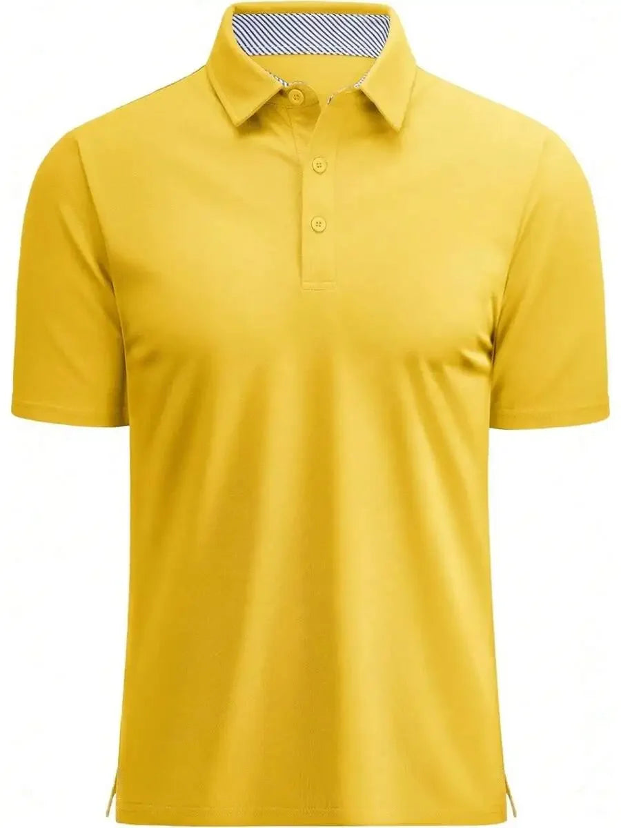 Men's Short Sleeve Cotton Pique Golf Shirt Classic Fit