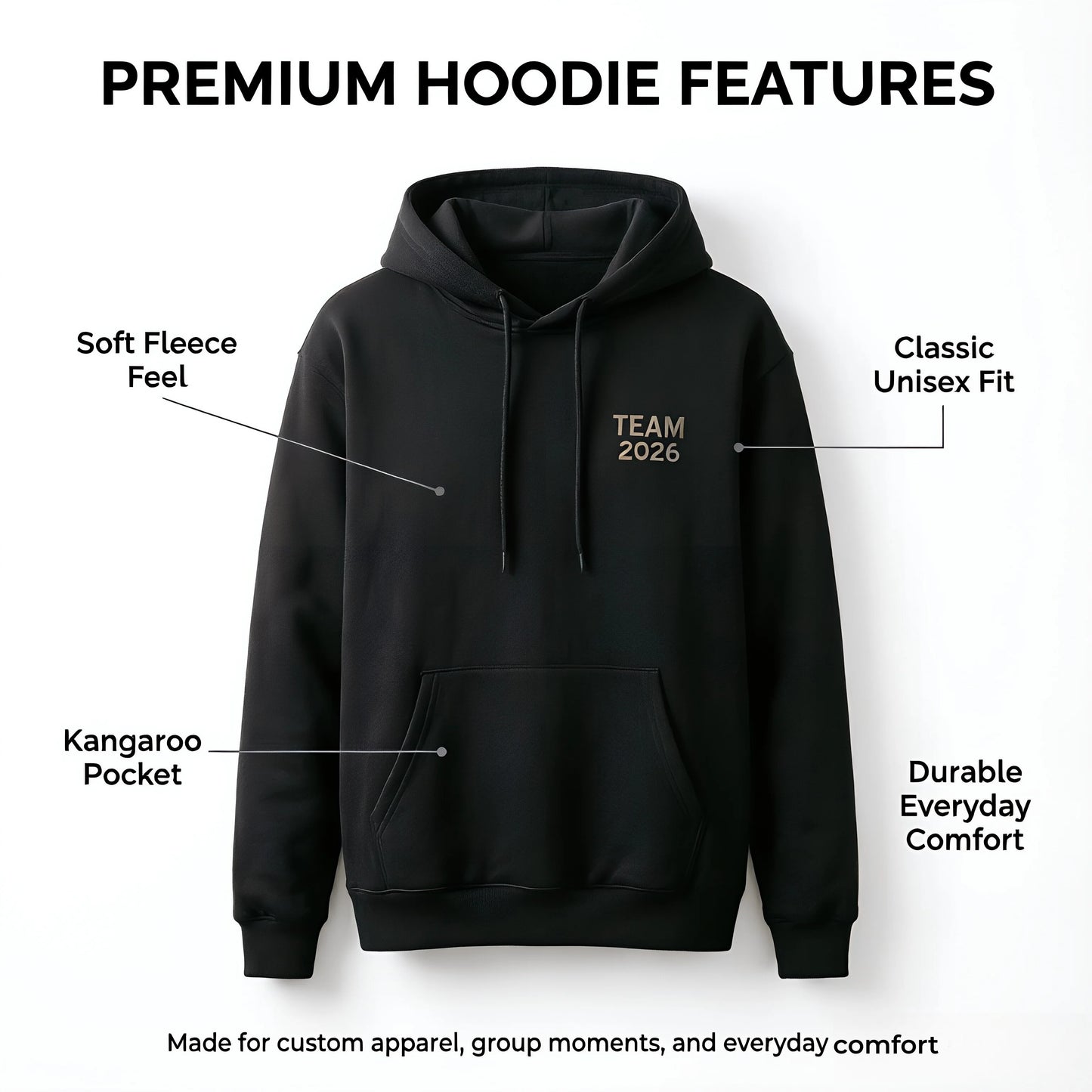 Custom Hoodie Personalized Unisex Pullover Photo Logo Print