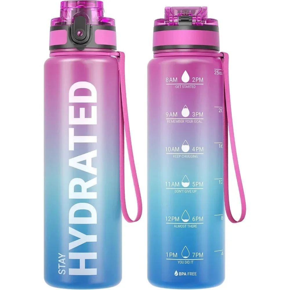 Motivational Leakproof Water Bottle For Sports And Travel