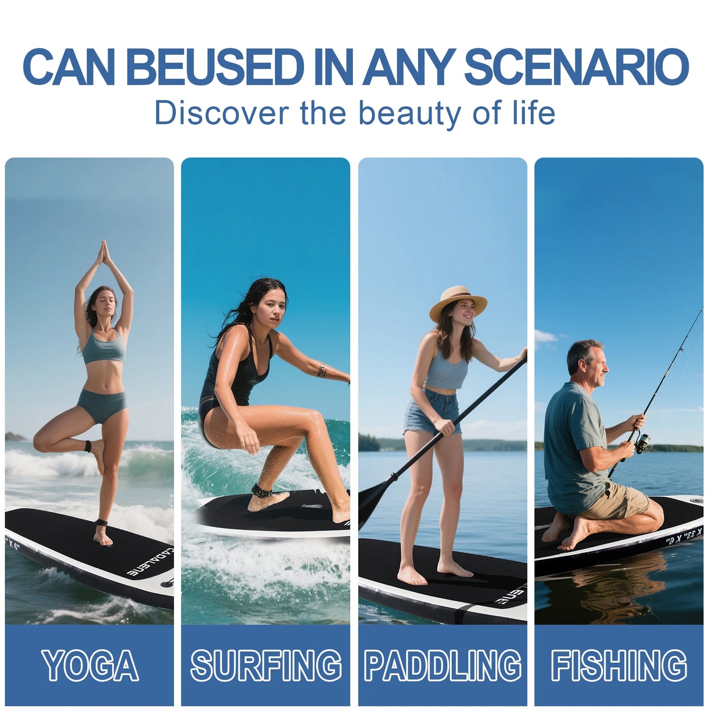 CADALENE Inflatable Stand Up Paddle Board With Accessories And Pump