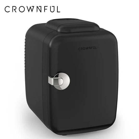 Crownful Beauty Skincare Mini Fridge ACDC Refrigerator for Travel