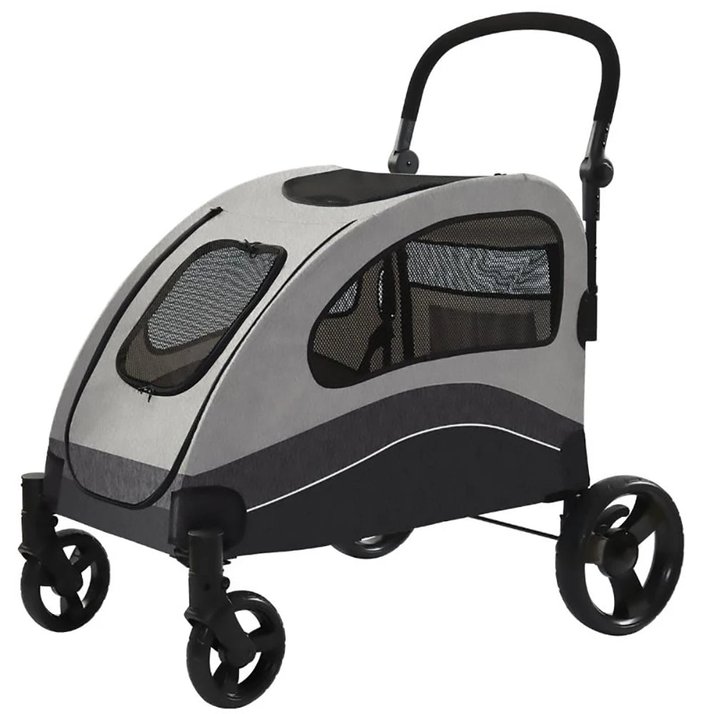 HiMISS Collapsible Dog Stroller Wagon With 360 Degree Swivel