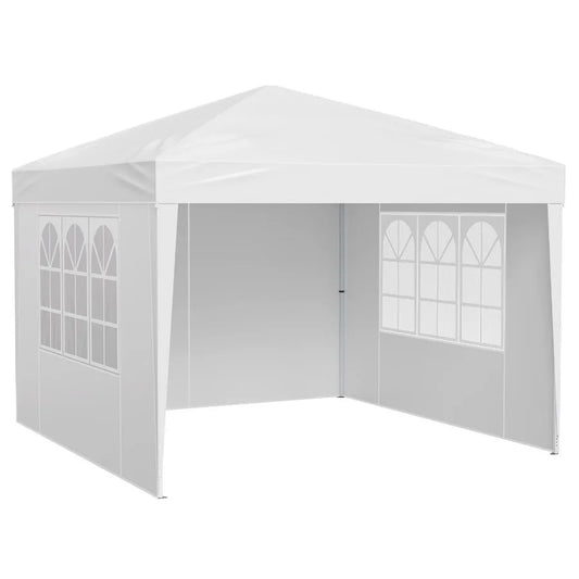 Pop Up Canopy Gazebo With 3 Sidewalls And Ventilated Windows