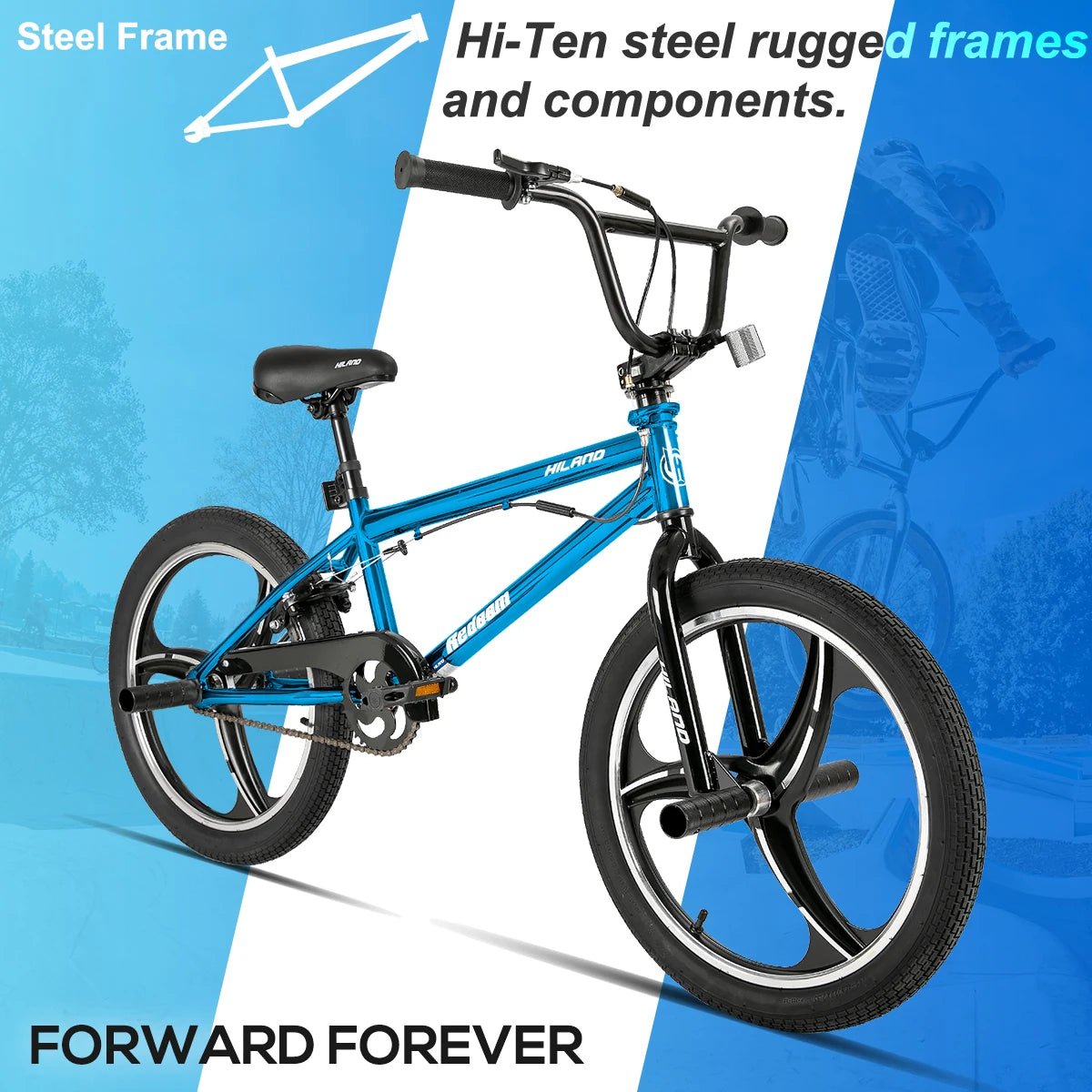 Hiland Kids BMX Bike Freestyle With 360 Rotor Pegs