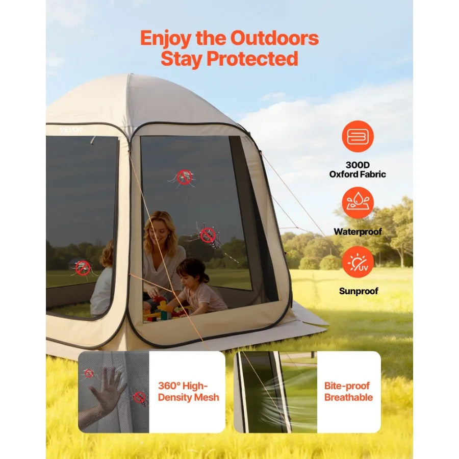 Screen House Pop Up Tent With Netting Sides Garden