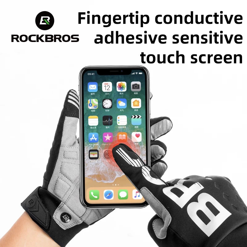 Rockbros Full-Finger Touchscreen Cycling Gloves For Men And Women