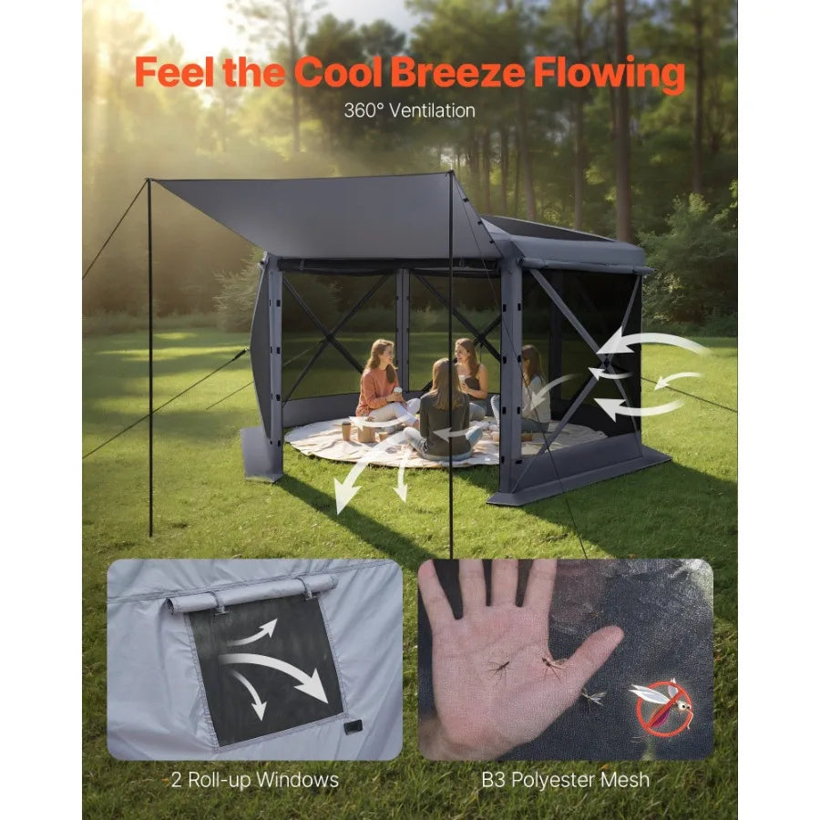 Pop Up Gazebo Tent With Biteproof Mesh And Carry Bag