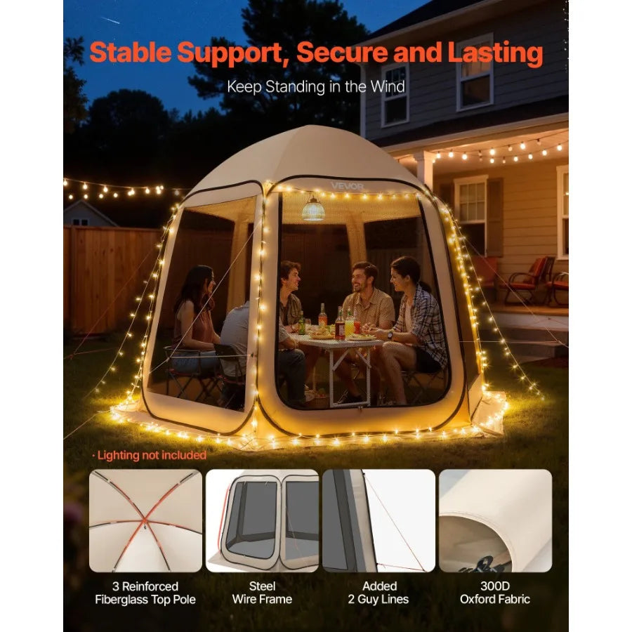 Screen House Pop Up Tent With Netting Sides Garden