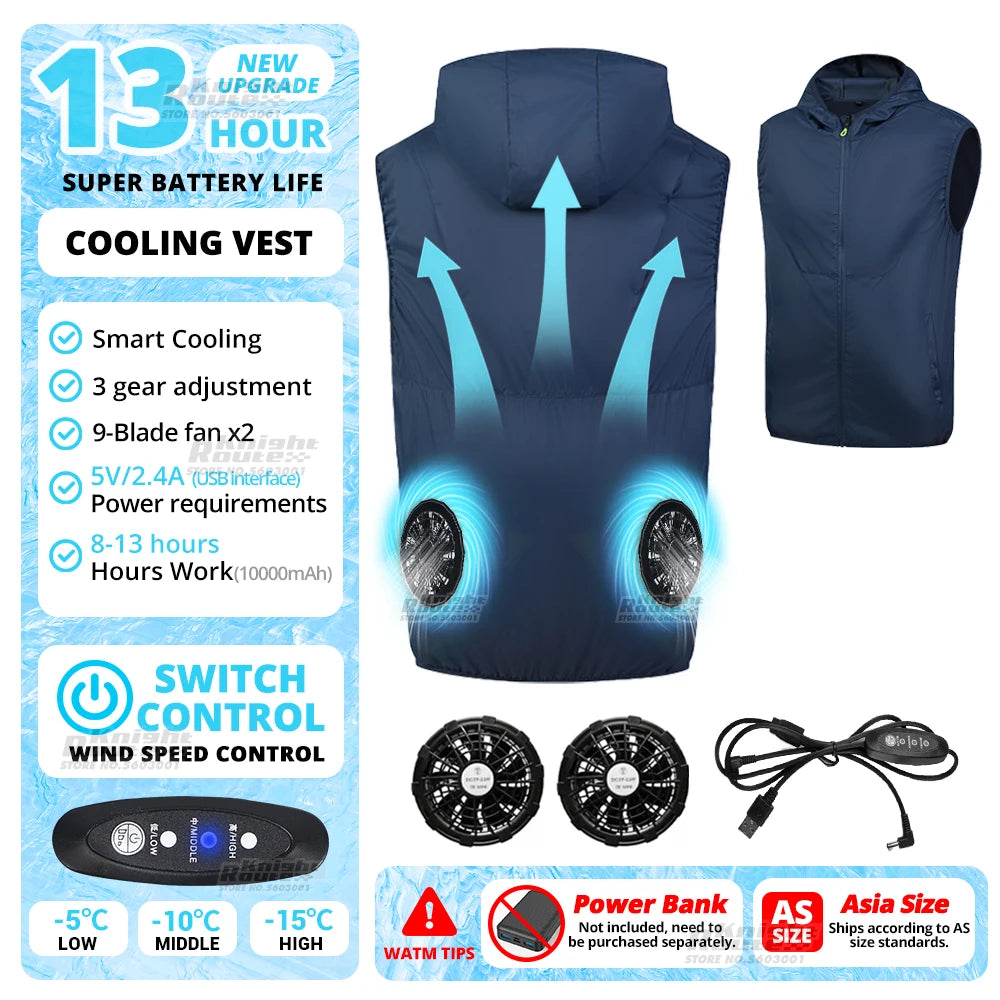 NONECN Wearable Cooling Vest With Fan For High Temperature Work